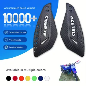Pair For ACE330R Off-Road Motorcycle Hand Guards, Dual-Sided Carbon Fiber Look PP Protective Hand Shields, with Brake Lever and Wind Protection, for Dirt Bikes, Easy Installation-byg