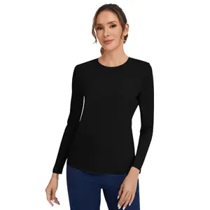 Women's Undershirt Soft Long sleeve Underscrub Tee with Breathable & Easy Care Fabric