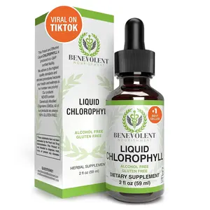 Liquid Chlorophyll Drops Set (4-12 Month Dosage) Health Supplements - Natural Deodorant and Detoxification