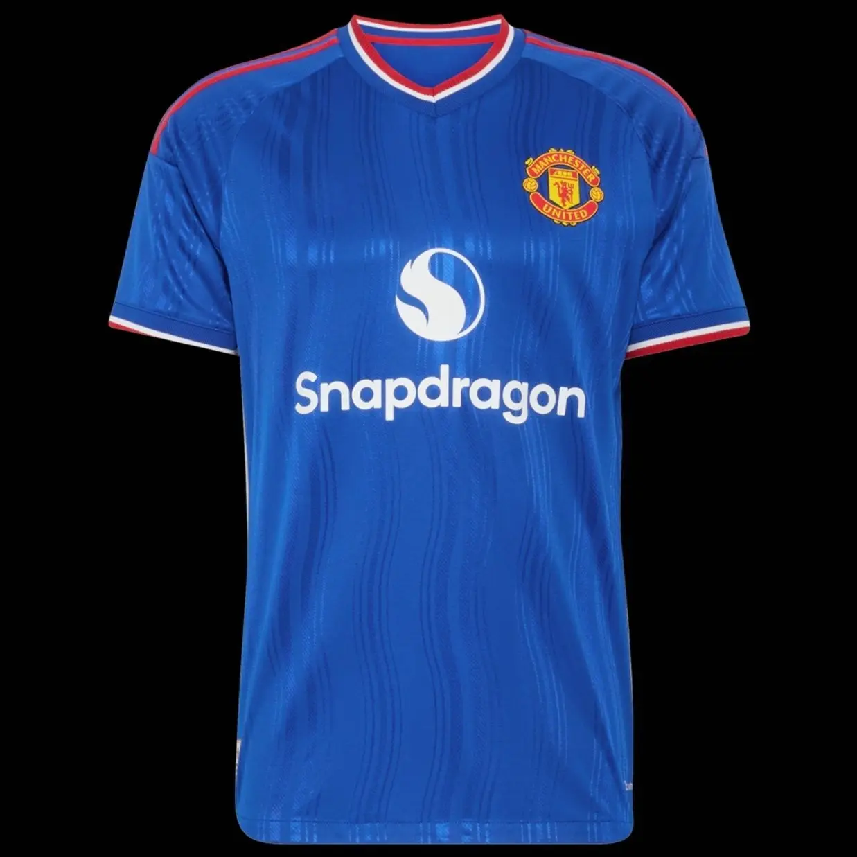 Unisex Blue Soccer Jersey Personalized MU Away Shirt Football Shirt Breathable Fan Style Tee 2026/2027