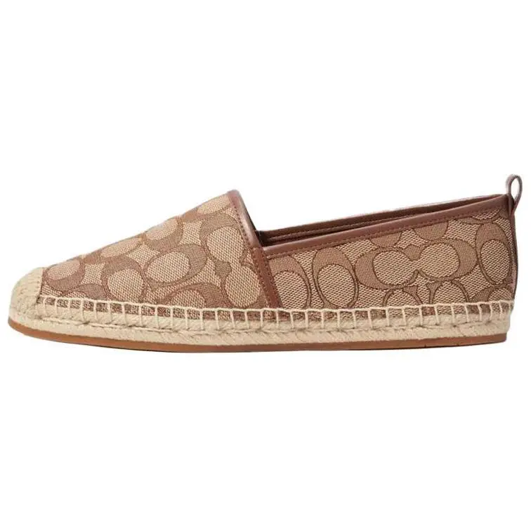 COACH Women's Slip-On Embroidered Fisherman Loafers in Beige Trending Shoes, House White Official Shoes to Get / Maison Mihara Verifiable, with credentials and supporting global authentication Footwear Leather