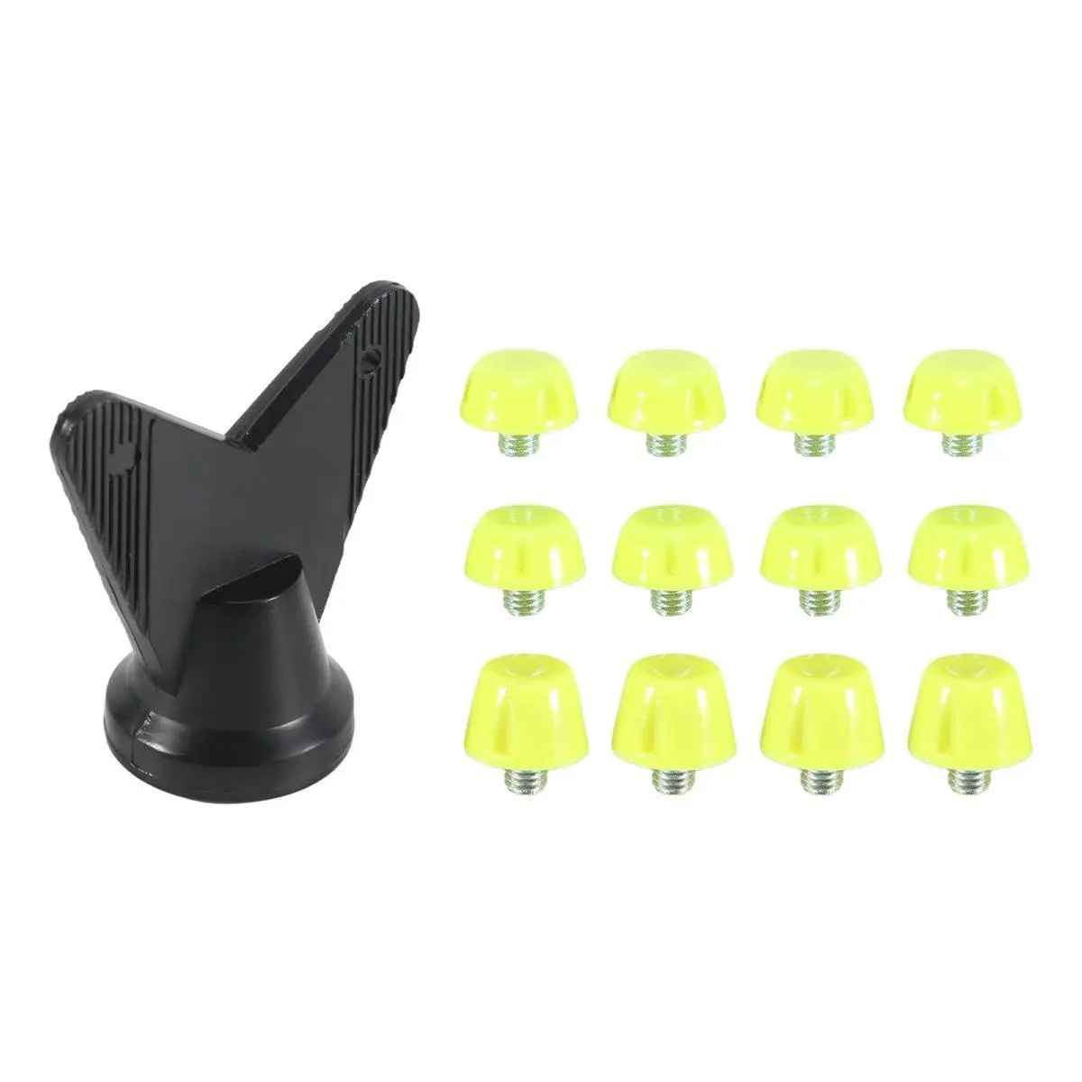 12Pcs Football Shoe Spikes Soccer Boot Cleats M5 Threading Screw 7mm 10mm Anti Slip Replacement Studs Green