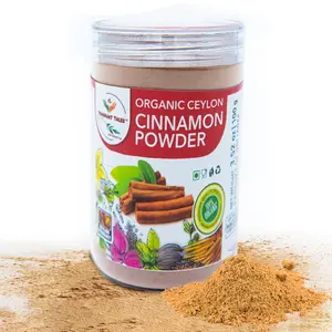 Premium Organic Ceylon Cinnamon Powder - 3.52 oz (100g), USDA Certified, Non-GMO, Gluten-Free, Spice Flavor, True Ceylon Cinnamon Fiber