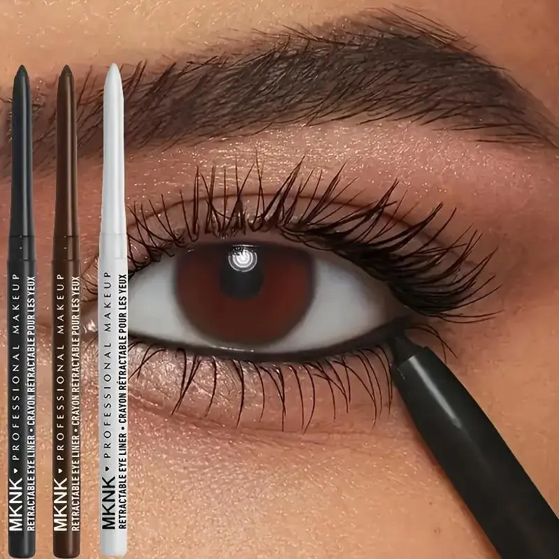 3pcs multifunctional eyeliner pencils - a set of black, white, smudge-proof, long-lasting, easy to apply, matte quick-dry formula, create defined eye look, Eyeliner Cosmetic