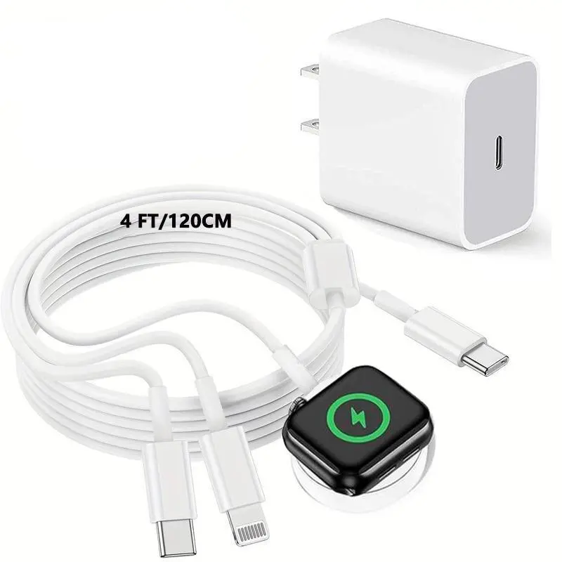 Upgraded 3-in-1 Magnetic Type-C Watch Charging Cable and 30W  Charger for APPLE watch for Smartphone Electronic Cellphone