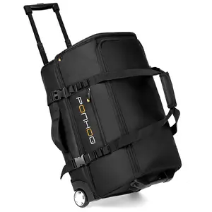 60L Heavy-Duty Waterproof 1680D Fabric Rolling Duffle Bag with Wheels, Concealed Handle, Aluminum-Based Frame, Shoe Compartment - Functional Handle-Equipped Luggage for Travel, Gym Trips, Concealed Duffle Bags, Handle-Equipped Duffle Bags