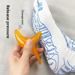 Foot therapy massage health care 100 acupoints diagram socks foot massage meridian triangle bird point pen
