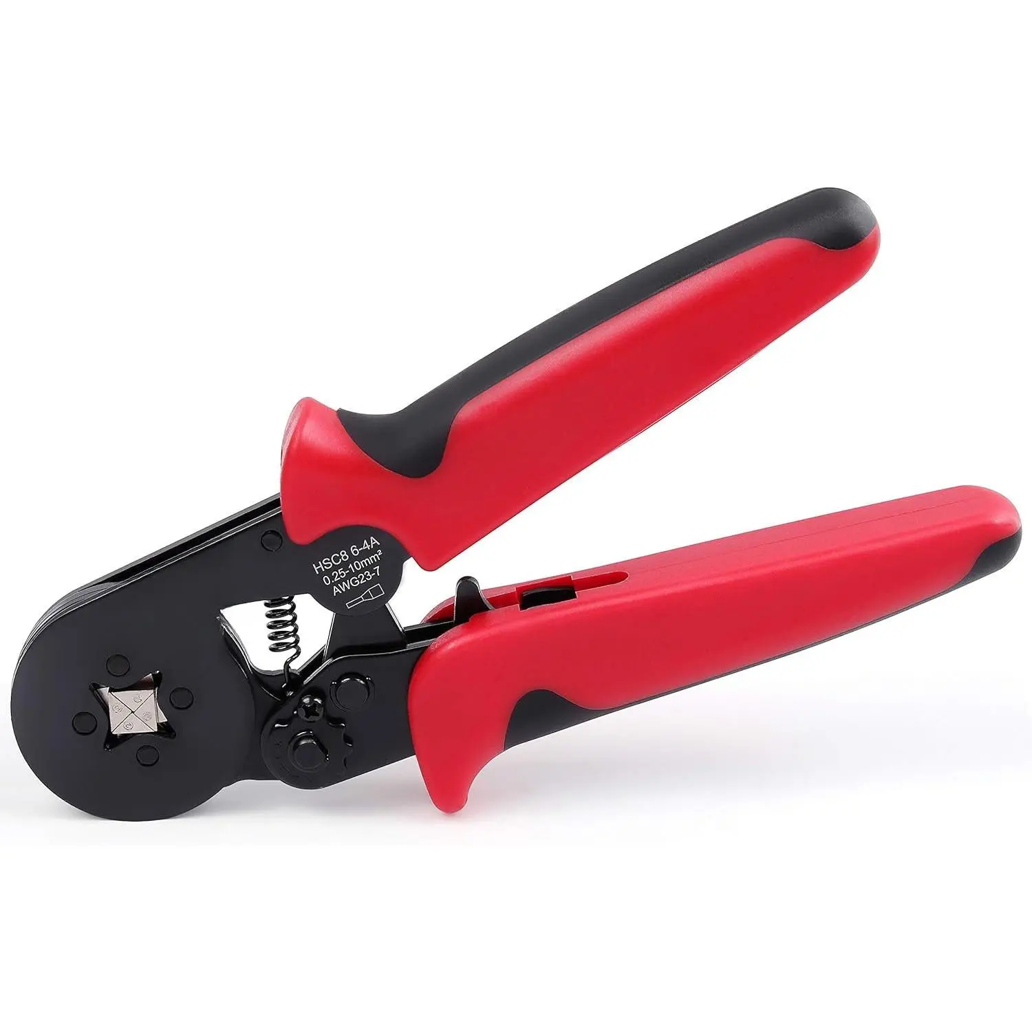 Ferrule Crimping Tool, AWG23-7 Self-adjustable Ratchet Wire Ferrule Crimper, HSC8 6-4A  Crimping Tool for Wire Terminals Cables End-sleeves