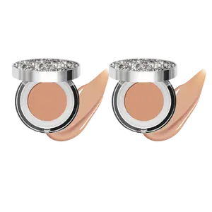2aN Gleaming Tension Cushion Foundation Pact Duo Set (#25 Sand Beige, 0.45 oz*2) - Korean Cushion Foundation Makeup, Lightweight & Buildable Coverage with Ceramides and Centella Asiatica