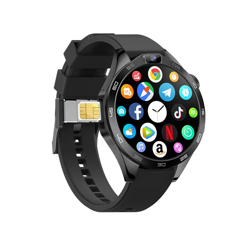 X11 Round Screen Card-Insert Wearable Smartwatch, 1.85in Aluminum Smart Watch with Front & Back Cameras, Heart Rate Monitor, Not Water Resistant (Smart & Wearable Devices)