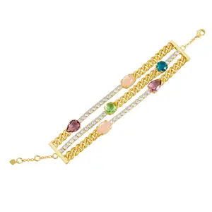 Miss Glorael Gemstone Bracelet for Women & Gemstone Bracelets for Women Vibrant Natural Colorful Jewelry