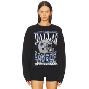 Junk Food Cowboys Helmet Crew Sweatshirt in Black Unisex