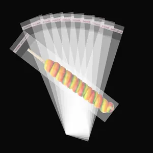 100 count Self Sealing Cellophane Bags 2x10 Inches Clear Pretzel Rod Bags, Resealable Bag for Packaging ICY Candy Popsicle,Gifts, Favors, Products