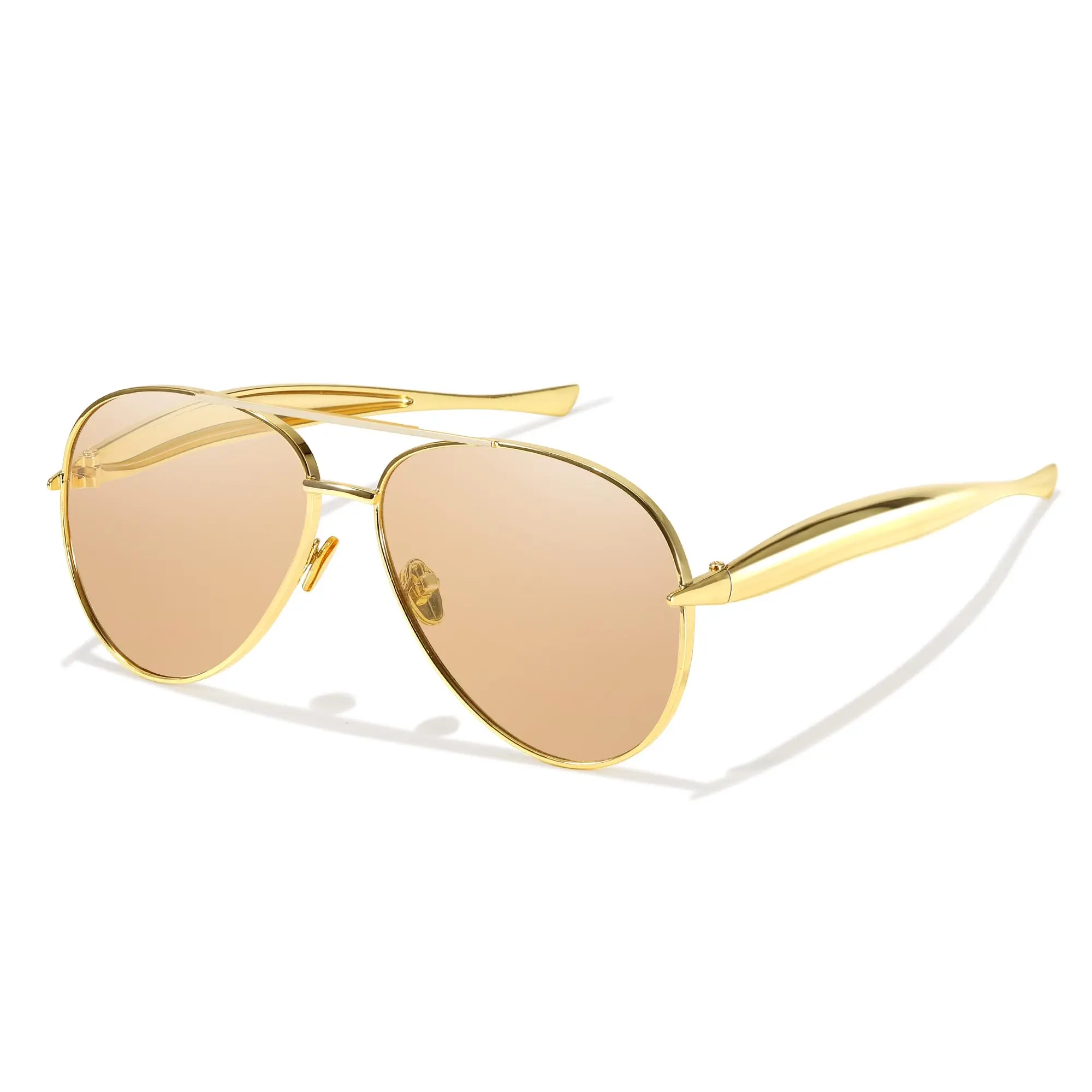 【Aviator Sunglasses】Oversized Aviator Sunglasses for Women Trendy 2025 Metal Frame Eyewear Shades UV Protection