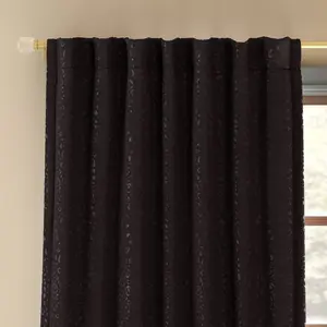 Blackout Embossed Velvet Curtain Panel - Threshold