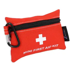 Pocket-Sized Portable First Aid Kit w/ Carabiner | LXFAK-MINI
