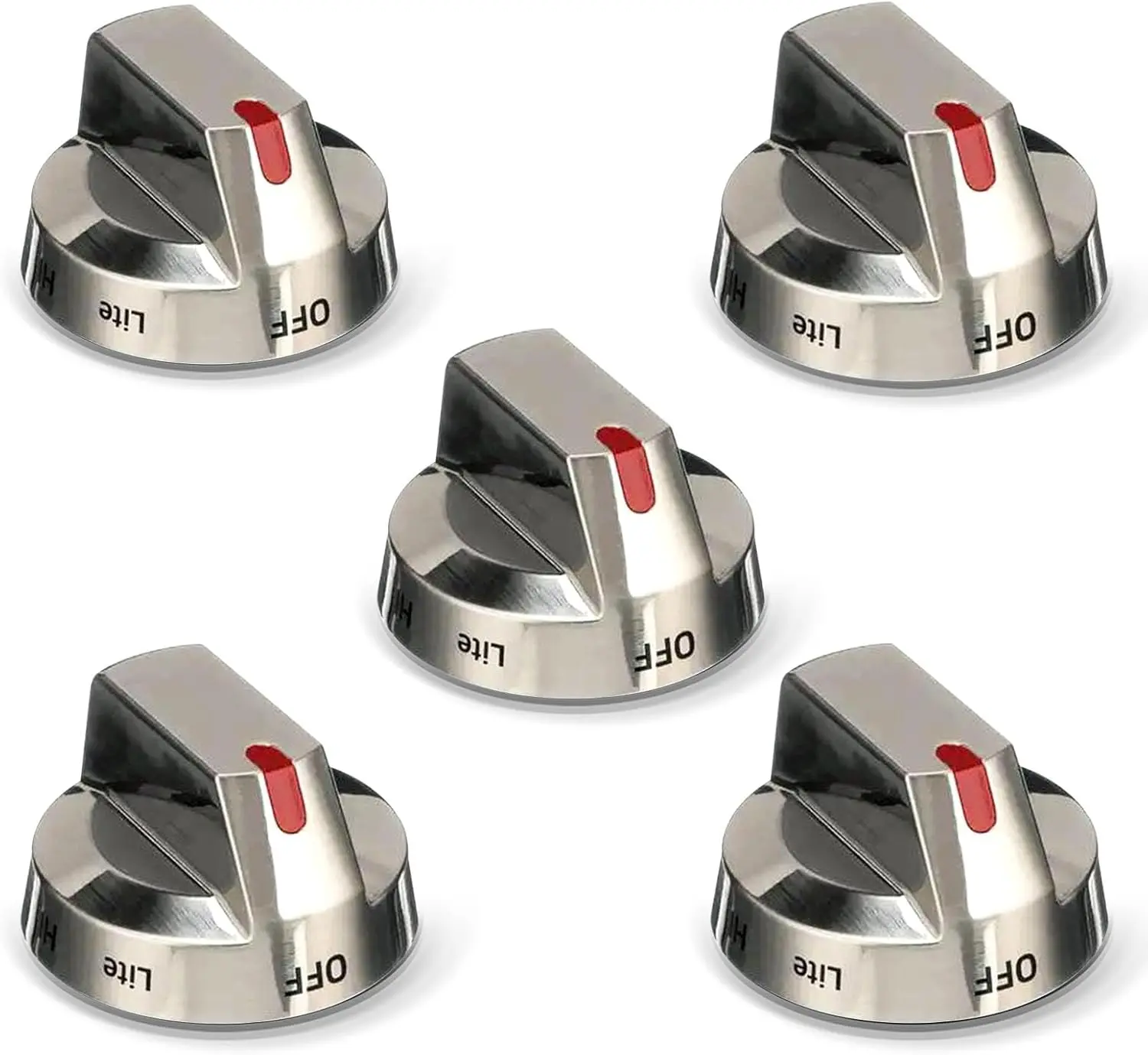 DG64-00473A Upgraded Stove Knob Oven Knobs Replacement Compatible with  Gas Range Oven Stove Part NX58H5600SS NX58H5650WS NX58K7850SS - Top Burner Control Dial Perilla  Steel 5 Pack