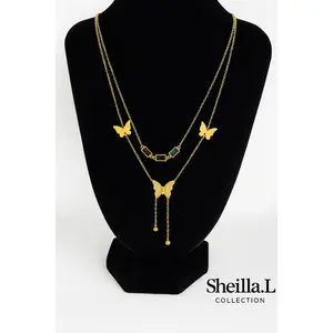 18K Gold Layered Butterfly Necklace