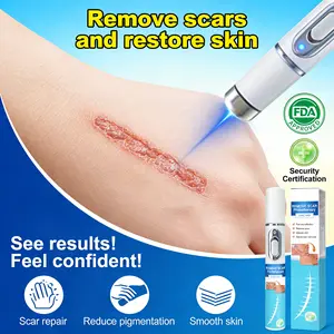 Laser pen for fading scars, home-use facial and body skin rejuvenation device, fades stretch marks, burn scars and surgical scars, non-invasive portable tool, gentle on sensitive skin, easy at-home beauty care.