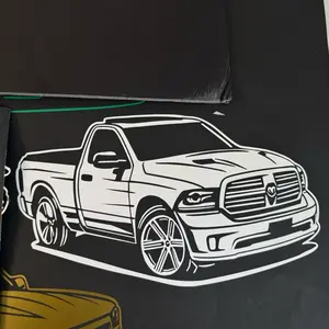 Ram Truck Decal Sticker - Customizable for Cars, Trucks, SUVs, Glass Doors, Windows, Fridges - Available in Multiple Colors Vehicle Exterior Decoration