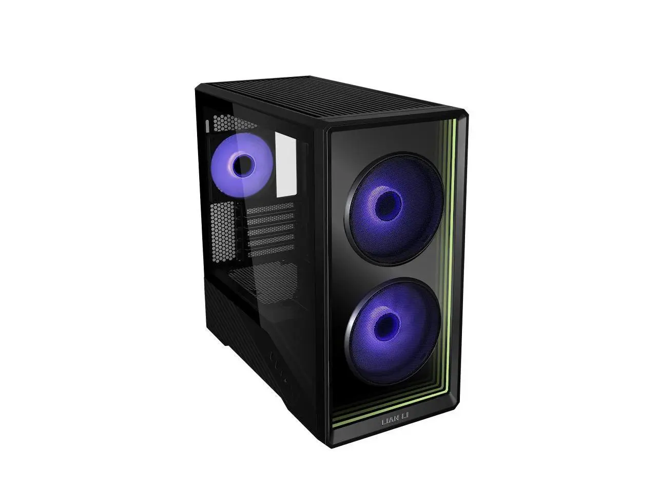 Lian Li Vector V150 Micro-ATX Tower PC Case w/ Tempered Glass Infinity Mirror Front Panel, 3 Pre-installed ARGB PWM Fans, Anti-Sag GPU Bracket,Cable Management,Supports 360mm Radiator-Black(V150INFX)