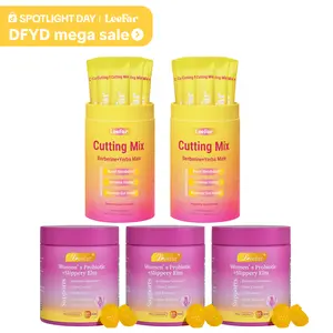 LeeFar Signature Bundle: Women's Probiotics Pineapple Gummies*3 Bottles & Cutting Drink Mix*2 Jars