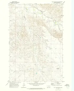 Flat Top Butte NE Montana USGS Topographic Quadrangle Map, 1969, 1:24000