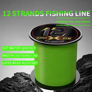 BKUMAN 300/500m X12 braided PE line, super strong polyethylene fishing line, suitable for both seawater and freshwater fishing, with extremely high wear resistance, is an excellent gift for fishing enthusiasts