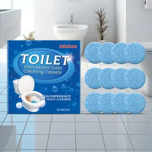 Toilet Cleaning Tablet, 12pcs/box Toilet Cleaning Effervescent Tablet, Household Cleaning Supplies for Bathroom Toilet, Home Care Supplies, Toilet Cleaner Tablets