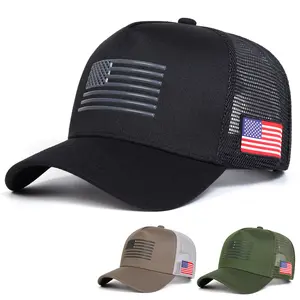 Unisex USA Flag Pattern Baseball Cap Mesh Hat Outdoor Adjustable Sunscreen Leisure Hat Spring Autumn Travel Tourism Beach Vacation