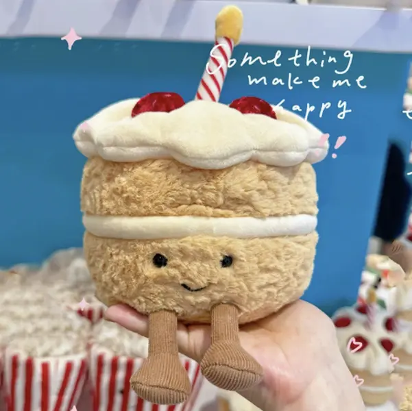Jellycat Amuseables Birthday Cake Teddy Bear – Soft Rainbow Cake Plush Toy, Funny Cute Birthday Gift for Kids, Girls & Collectors