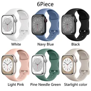 15-pack, 6-pack wristbands, each day featuring a different color. Butterfly Buckle Soft Silicone Strap for Apple Watch Series 45mm & 41mm Solid Hues Comfortable Material Classic Design Secure Fit Daily Wear slim imperium adapt
