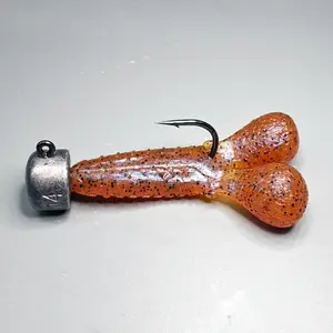 7 Pack Soft Plastic Worms for Fishing, Shrimp Shaped Lead-Free Drop Shot Lures, Artificial Fishing Lure, 1.9in 0.19oz in 5 Colors for Freshwater & Saltwater