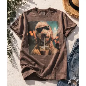 Plus/Reg Short Sleeve "Ringo Drinking Iced Coffee" Graphic Tee