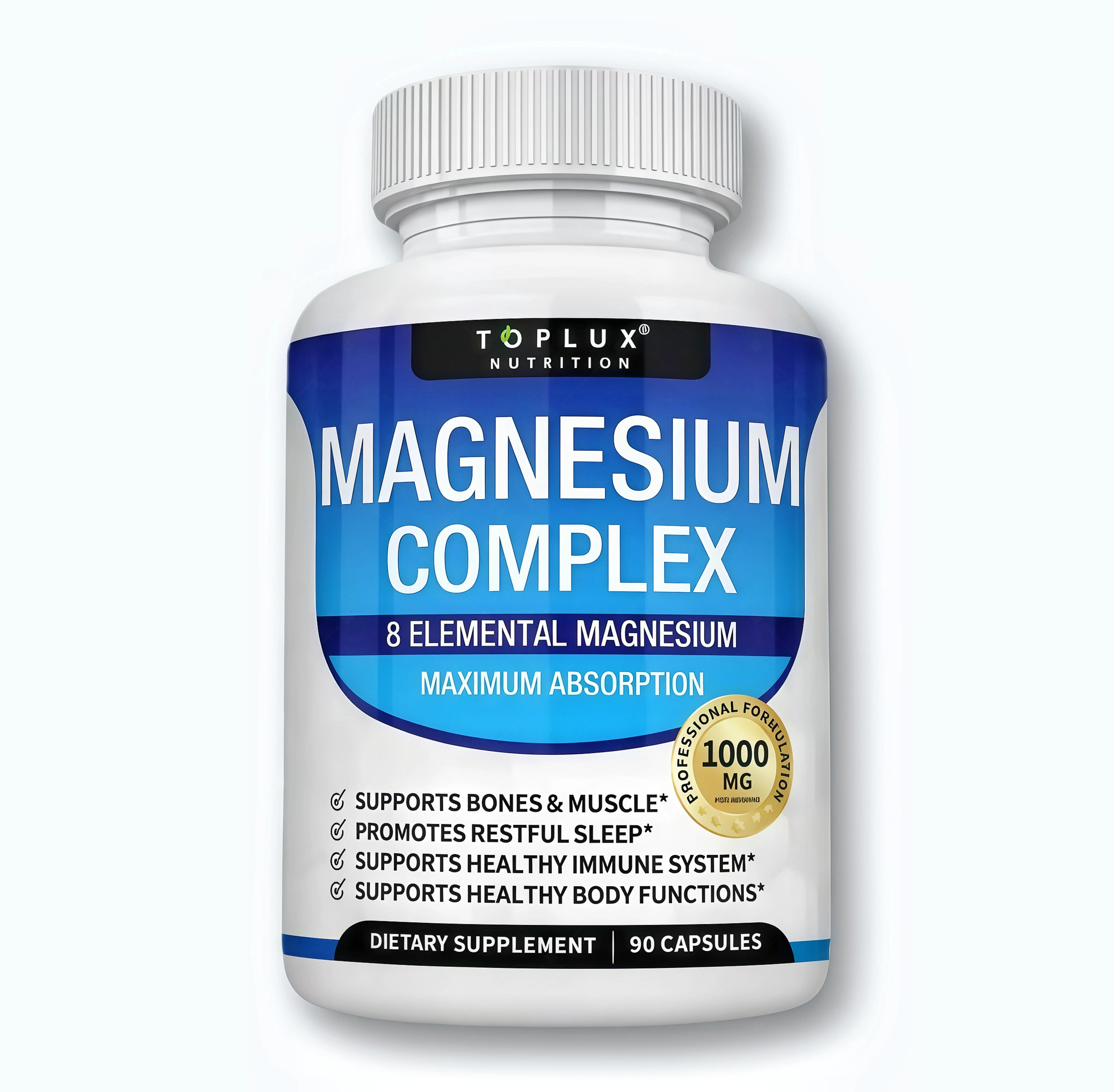 Toplux Magnesium Complex GZ 8 Essential Magnesium Supplement 1000mg Fitness Edible