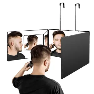 The 360 Mirror - 3-Way Mirror for Self Hair Cutting - Adjustable Trifold Barber Mirror for DIY Haircuts - Tri-Fold Self Haircut System for Men and Women Braiding - Three-Sided Mirror for Haircuts