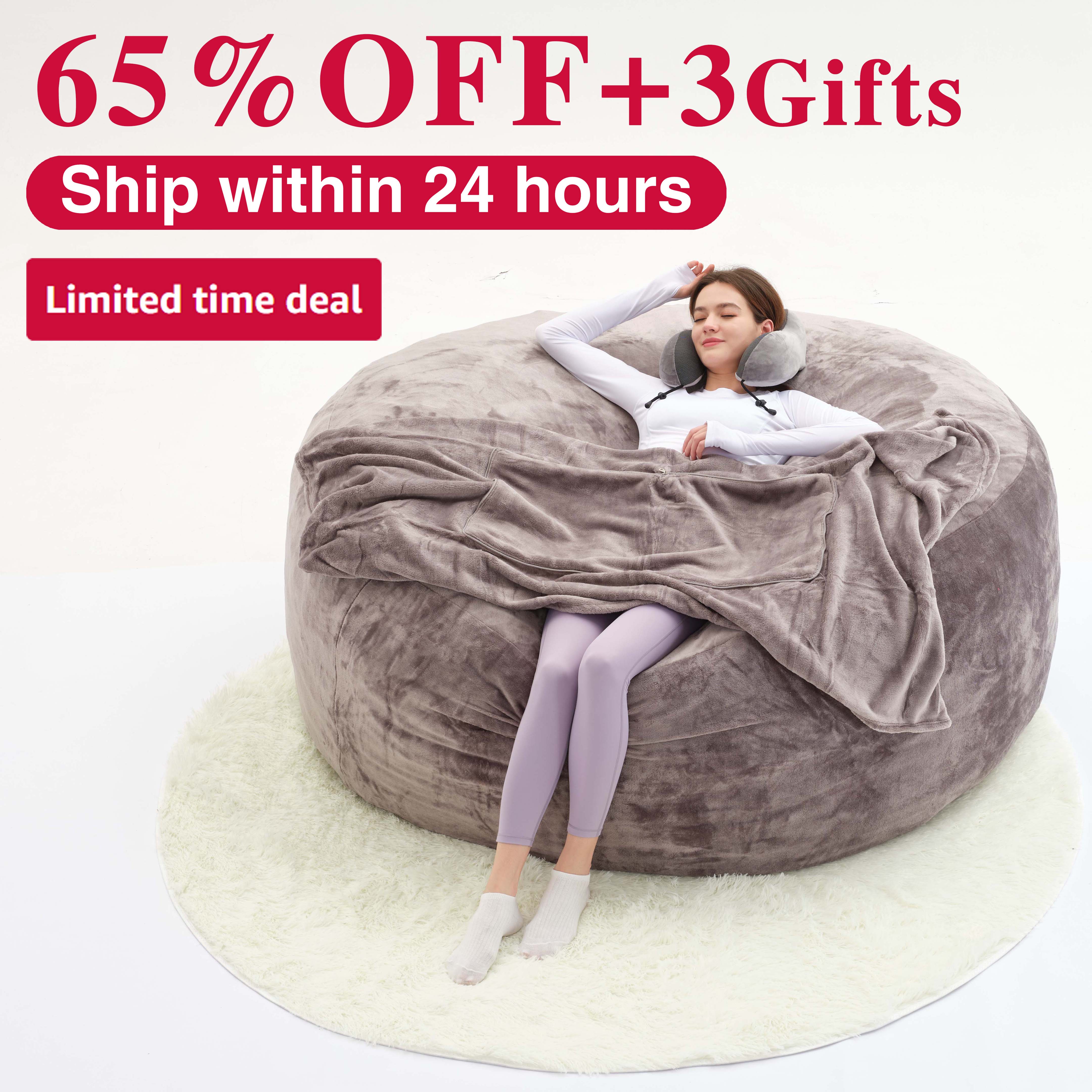 3FT/4FT/5FT/Jumbo(with Filler) bean bag Lazy sofa Beanbag Chairs For Adults Ship Free High-Rebound Memory Foam Furniture