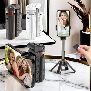 3-in-1 Wireless Selfie Stick with Desktop Stand & Detachable Remote - Extendable Phone Tripod for Vlog, Travel, Live Streaming, Tripod Stabilizer