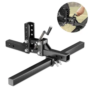 Garvee 50IN Manual Implement Lift with 1 Point Hitch and 2 Inch Receiver - Heavy Duty Steel Manual Implement Lifter Compatible with ATV, UTV, and Tractor