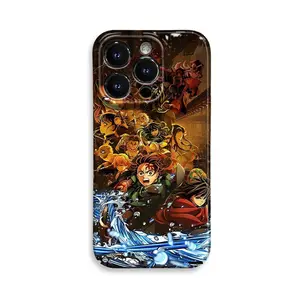Demon Slayer Liquid Silicone Case for iPhone 11-16 Pro Max, Full-Print Anime Design, Fade-Resistant & Shockproof | Perfect for Kimetsu Fans
