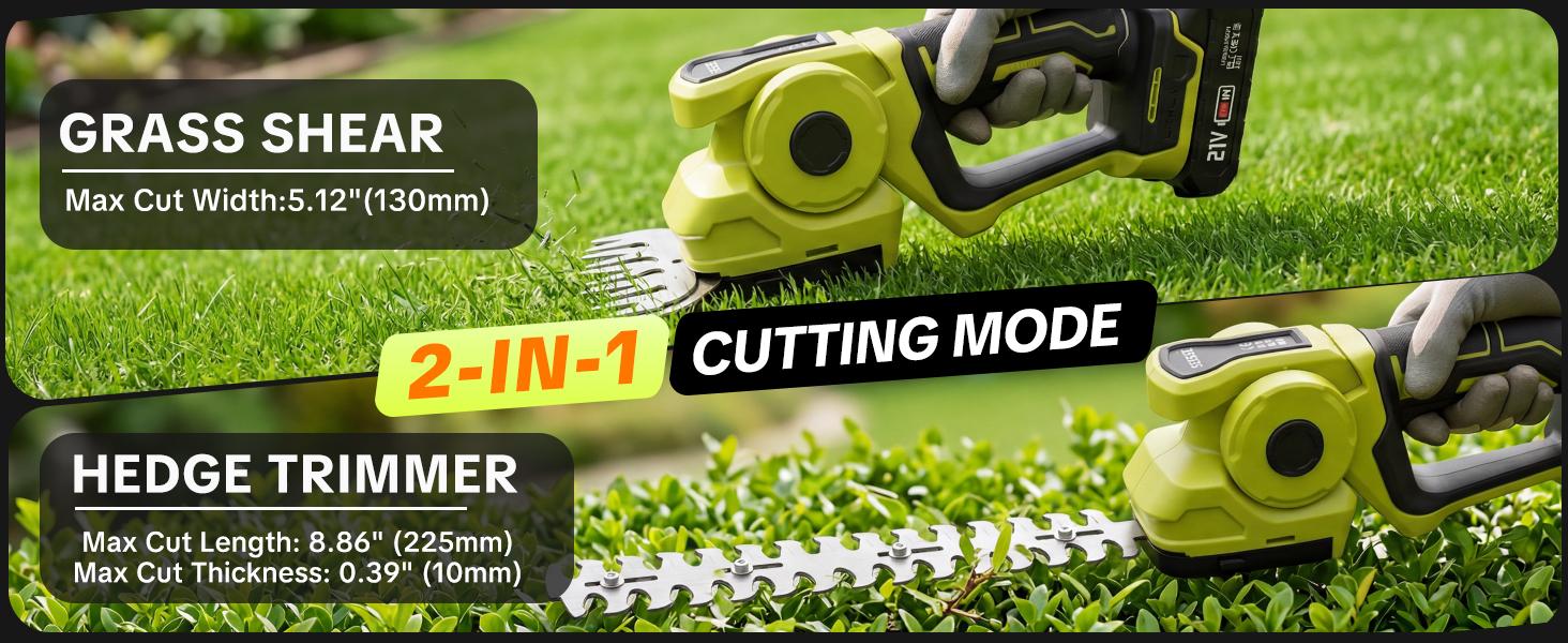 【FathersDayGift】SEESE Cordless 2-in-1 Grass Shear & Shrub Trimmer, Handheld Electric Hedge Trimmer, 2*21V Batteries,Lightweight for Lawn Hedge Garden Yard Maintenance fathersdaygift 【FathersDayGift】SEESE Cordless 2-in-1 Grass Shear & Shrub Trimmer, Handheld Electric Hedge Trimmer, 2*21V Batteries,Lightweight for Lawn Hedge Garden Yard Maintenance fathersdaygift