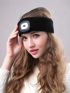 European and American New Style Sports Headband with Light, Illuminated Hairband, Night Running Light Headband, Sports Headlamp, Night Lighting Headwear, Light Up Headbands