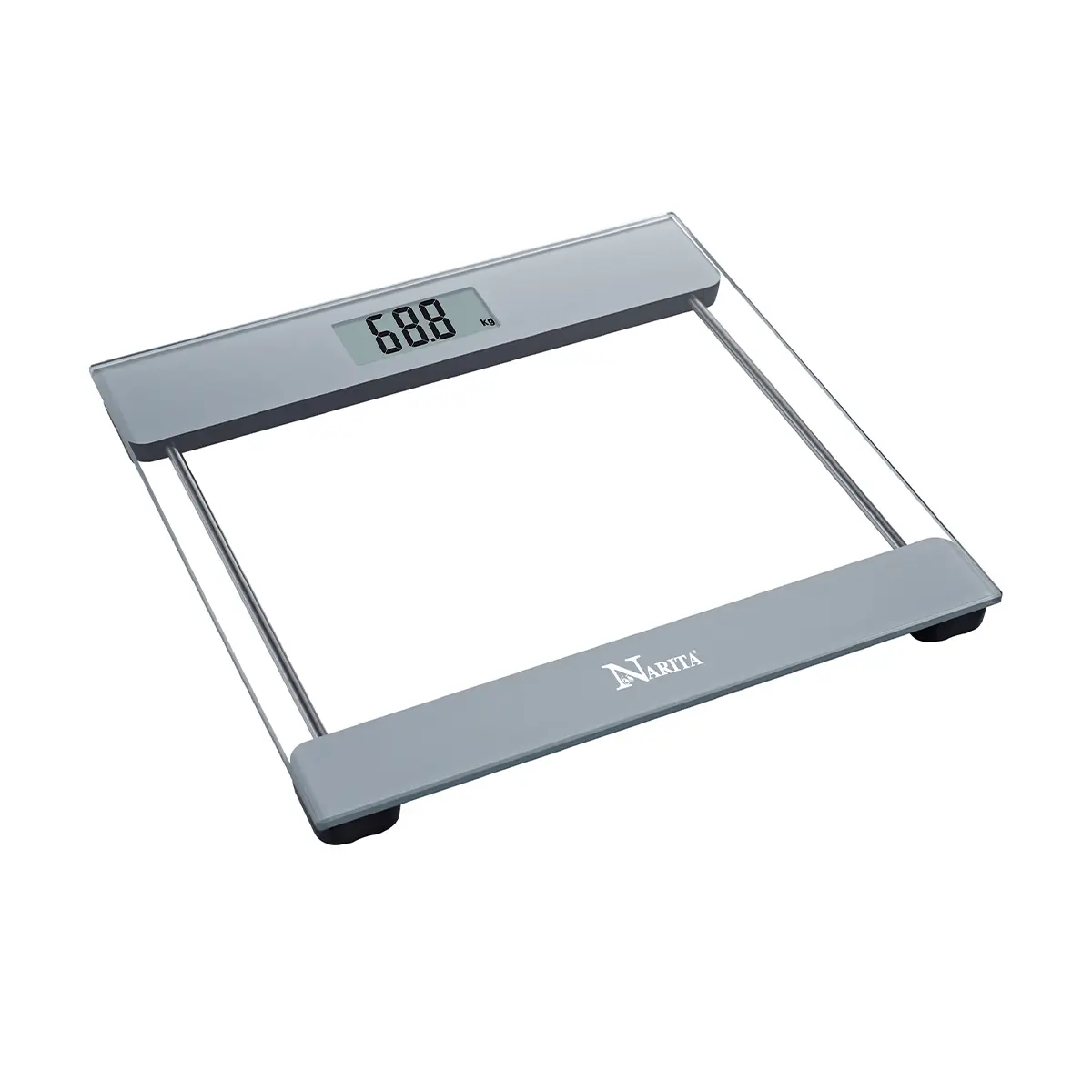 NARITA Digital Bathroom Scale - Glass Electronic Weighing Machine NC-B398 with LCD Display, Accurate Stylish Measuring Weighing Scale, Digital Weighing Machine