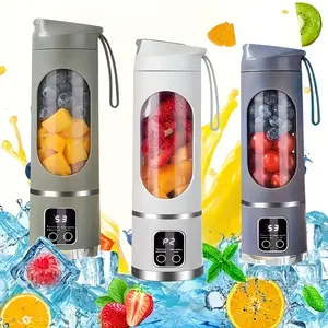 450ml  Portable Blenders, Electric Juicer, USB Rechargeable Blenders, Wireless Mini Juicer Portable Digital Juicer with 12 Blade for Home, Travel, Camping, Easy to Clean,Prime Of Day Deals Today 2025 Kitchen, white