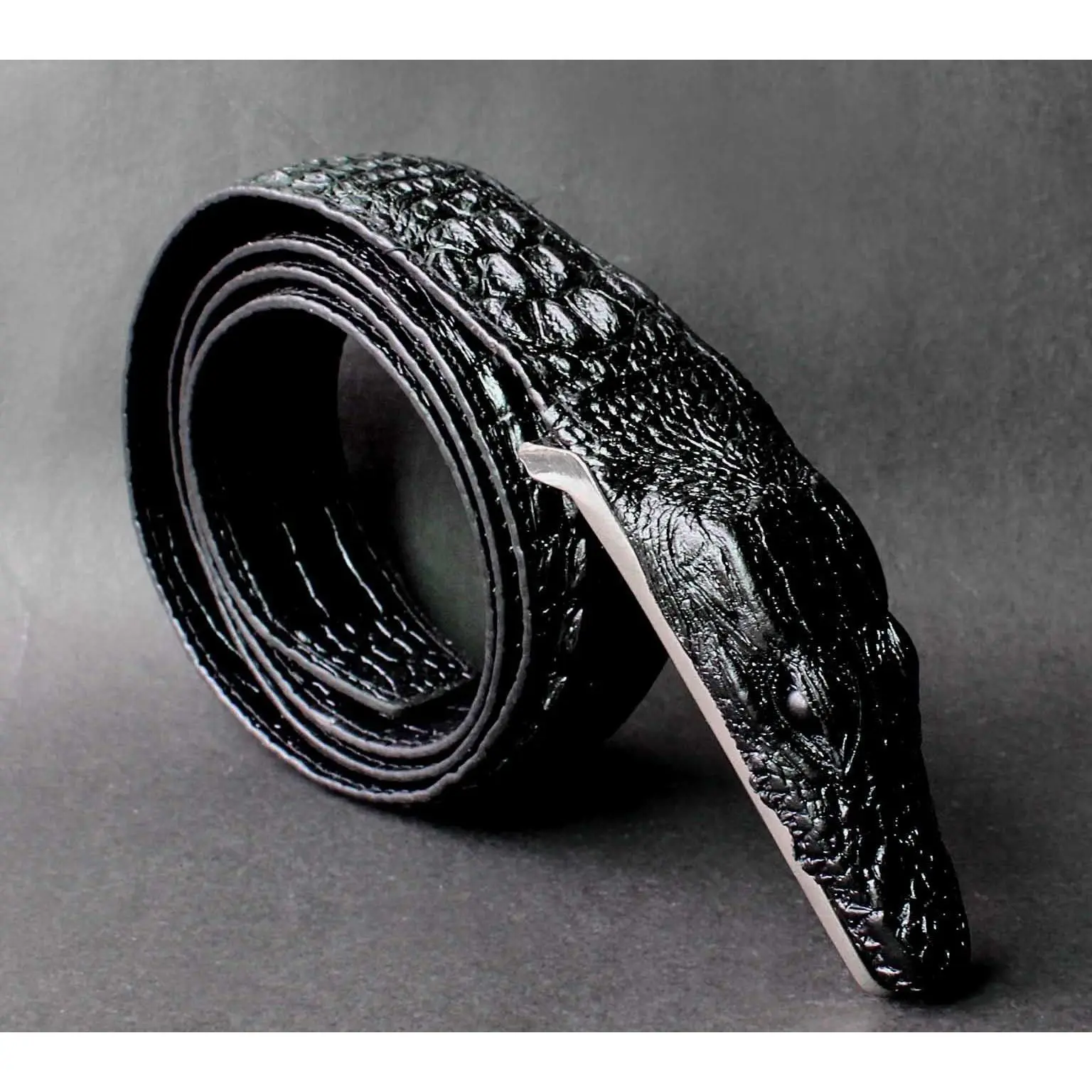 Men's Alligator Crocodile Head Style Biker Cool Belt - Fashionable, Unique Waistband Accessory, Belts