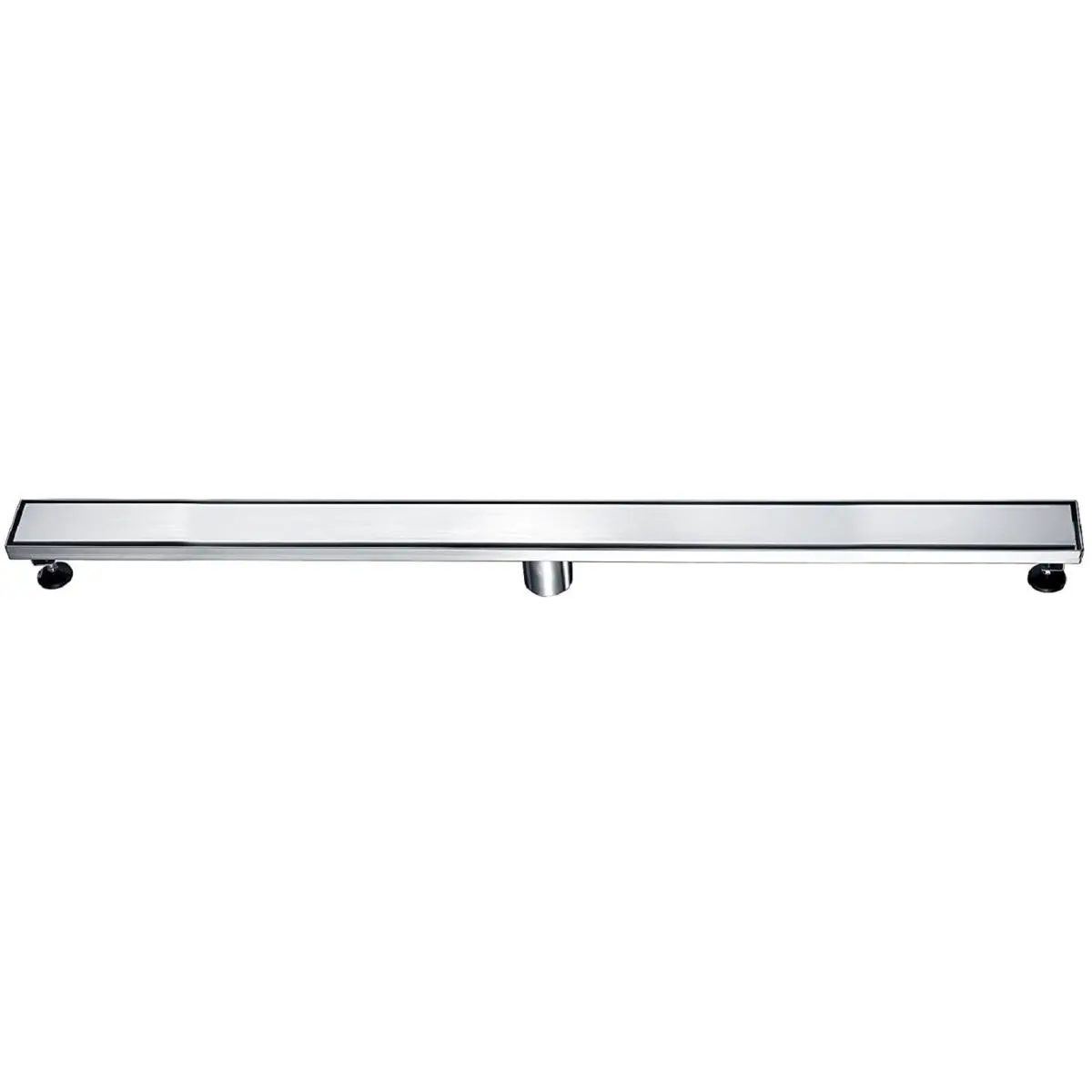 212 MAIN Stainless Steel Shower Drain Channel, Side Outlet with Adjustable ft, 18-Gauge Polished Satin Finish Shower Bath Accessory for Efficient Water Drainage, Shower Bath Accessories
