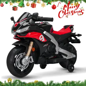 HEIMILI 12v Kids Ride on Motorcycle, Aprilia Electric Kids Moped, Battery Powered Motorcycle for 3 Years Old,