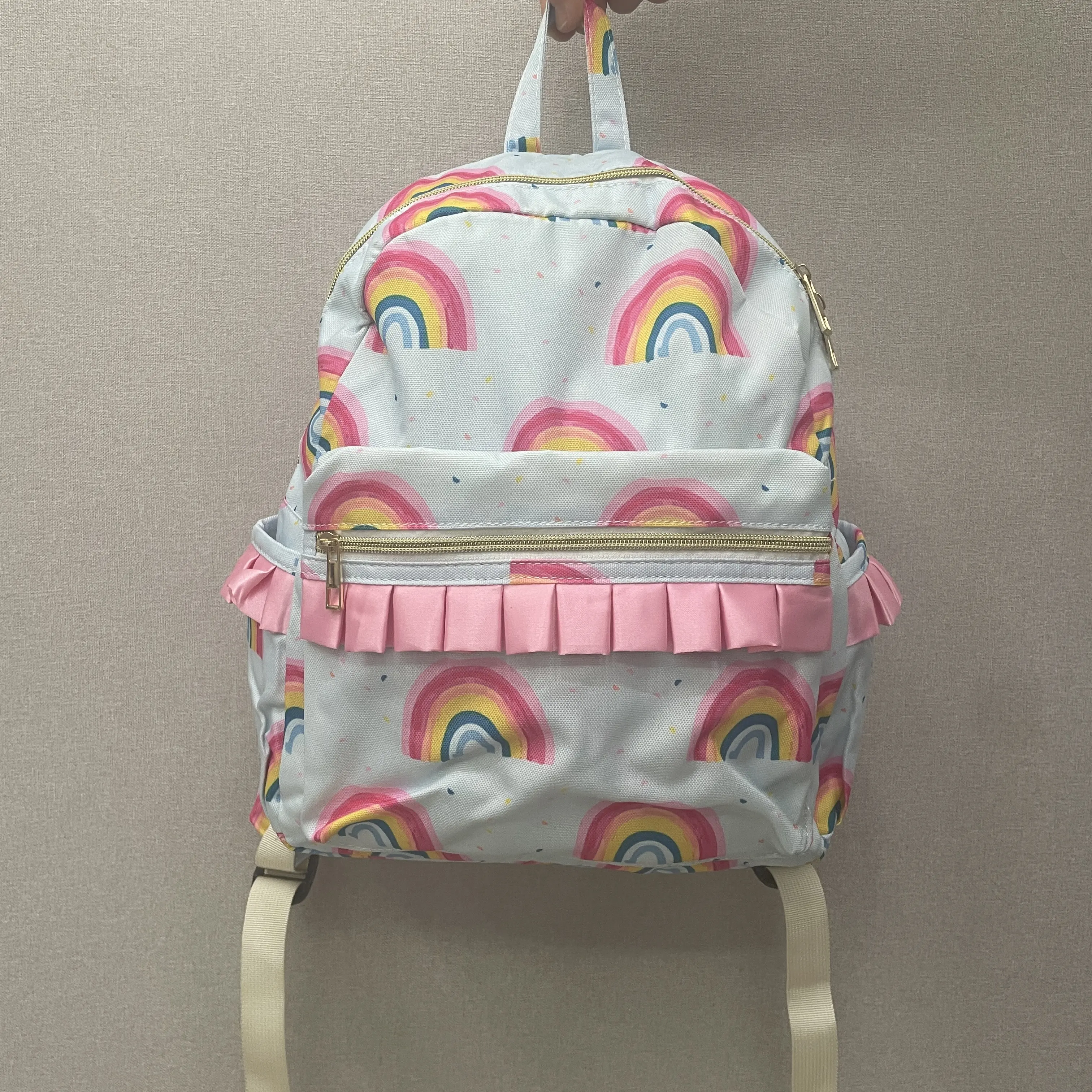 Rainbow Backpack girl travel backpack Spring Summer weekend bag backpack school bag kids gift