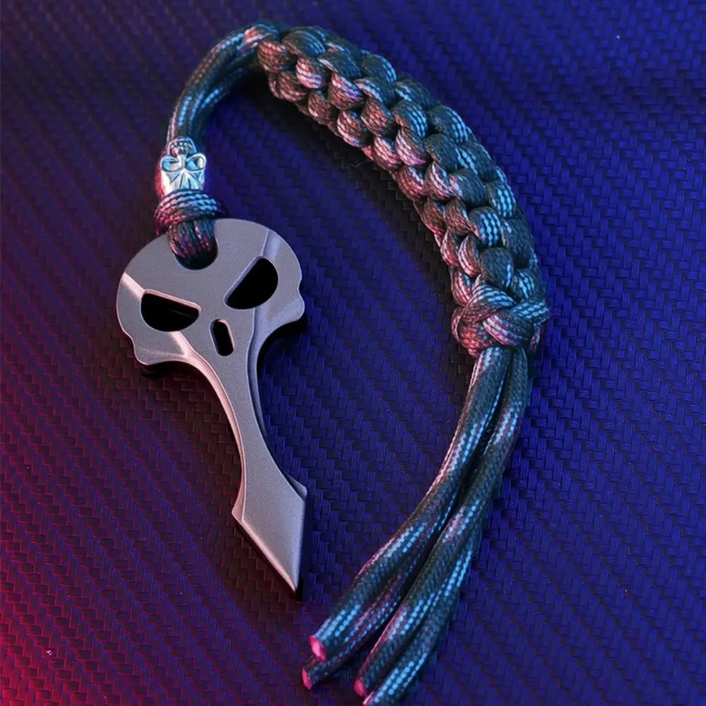 Edc Tactical Keychain Skull Pendant, Key Charms, Cool Mini Toy Gear, Outdoor Camping Tool, Elegant Small Gift, Portable Accessory, Creepy Keychain