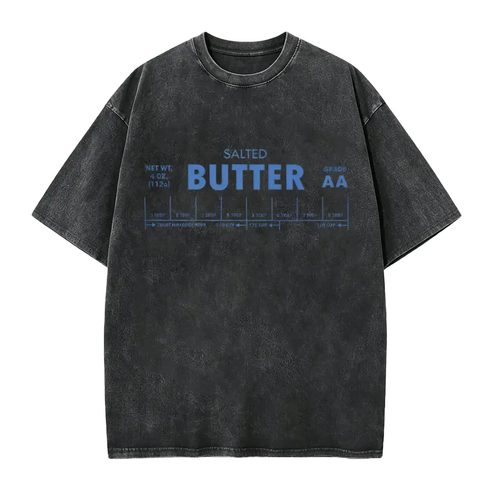 Women's Casual Butter Printed Graphic T-Shirt - Smooth Cotton, Short Sleeve, Round Neck, Seamless, Solid, Soft, Custom Made, Foldable m Clothes with Printed Letter for All Seasons, Lightweight, Machine Washable